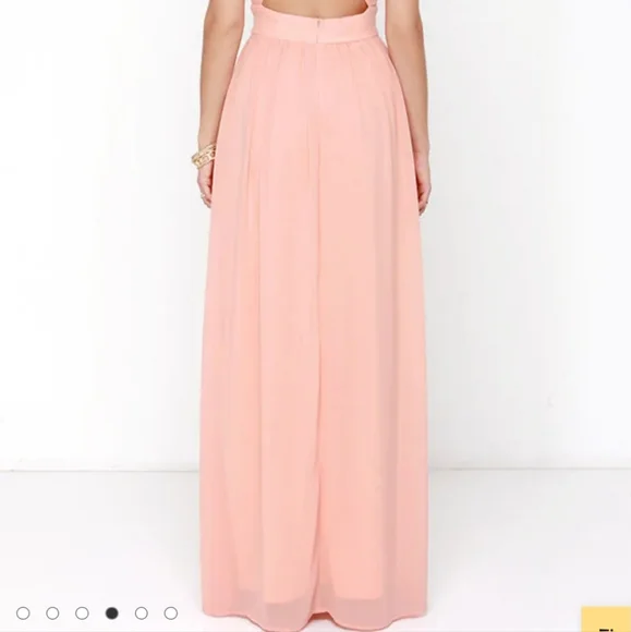 Lulus Chimerical Creation Peach Maxi Dress/ XS. - Picture 5 of 14